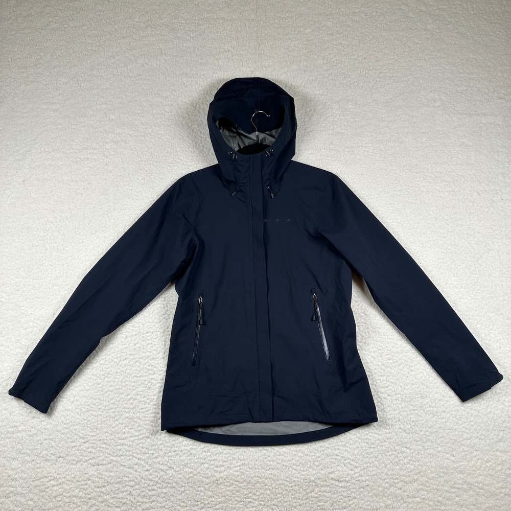 Peak Performance Womens Jacket S Navy Blue Hooded Rain Shell Waterproof Outdoor